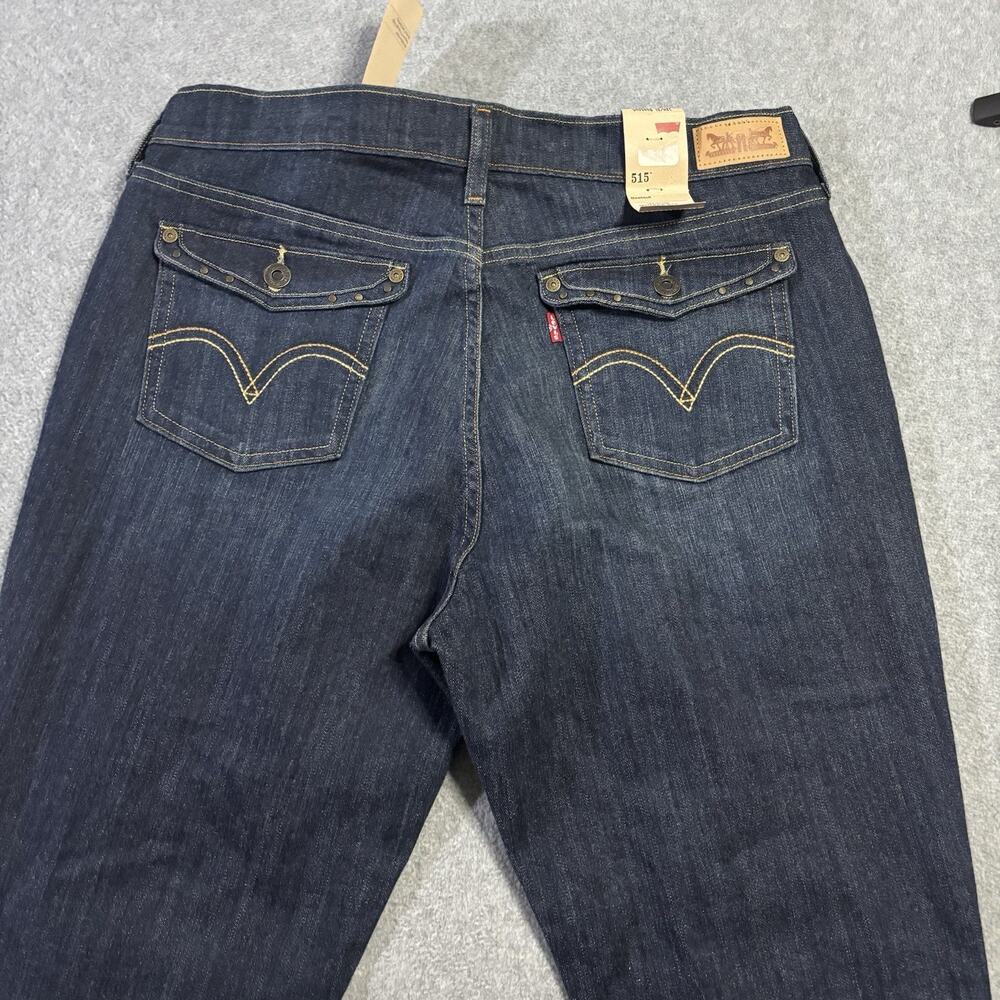 NWT Levi’s 515 Bootcut Jeans Women’s 32x31.5 Indigo Dark Wash Flap Pocket Denim - Picture 4 of 11